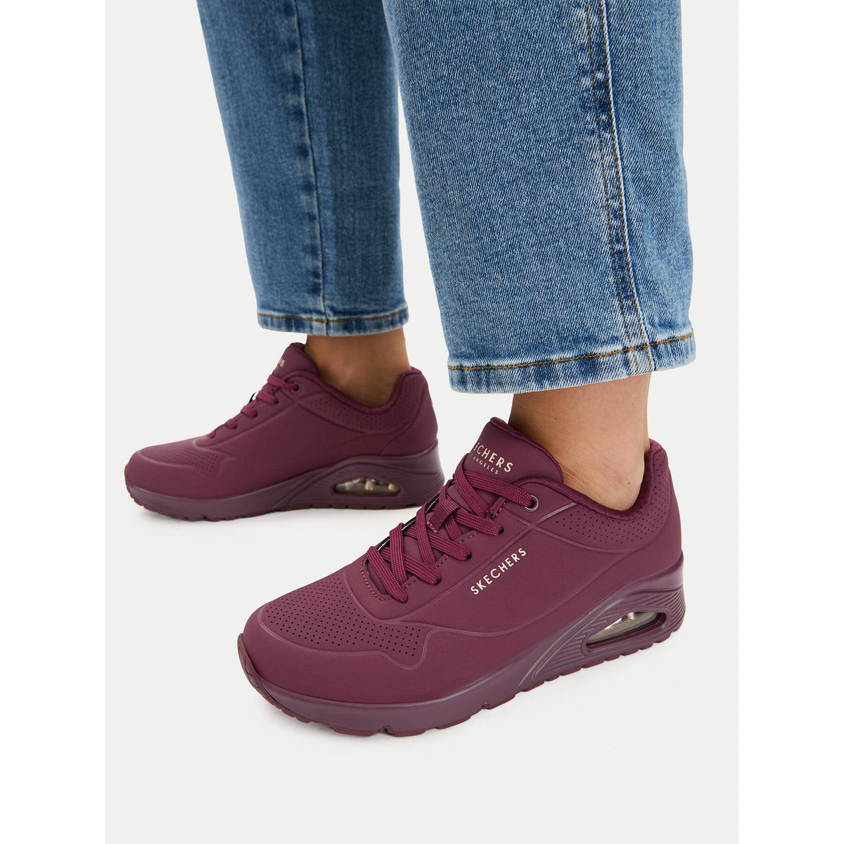 Skechers Сникърси Uno Stand On Air 73690/PLUM Бордо